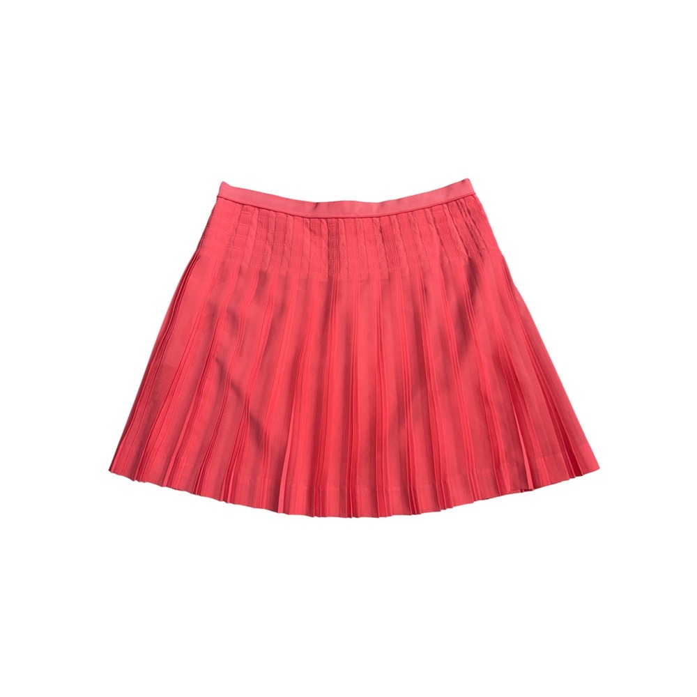 J.Crew Coral Pink Pleated Mini Skirt Size 8 Preppy Coastal Tennis